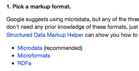 Schema Microdata Tutorial - Google Webmaster Screenshot