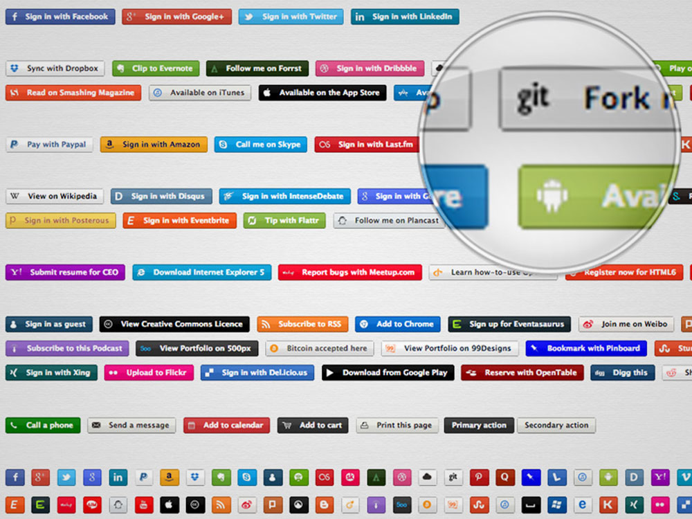 Beautiful CSS3 Button Set