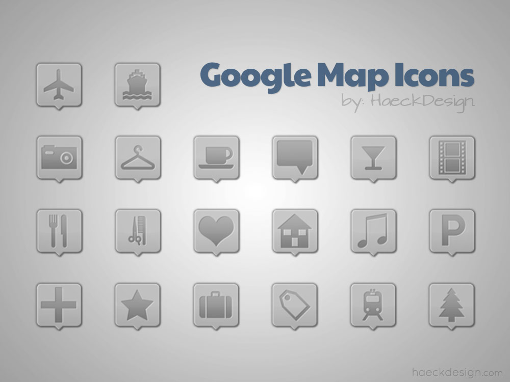 Clean Custom Google Maps Icons