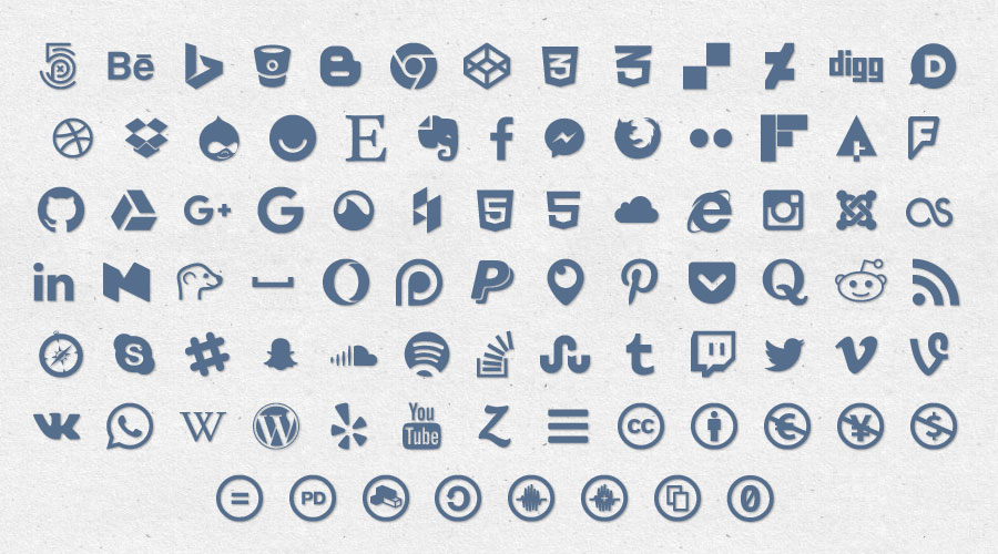 Get Social Icon Set - Sample