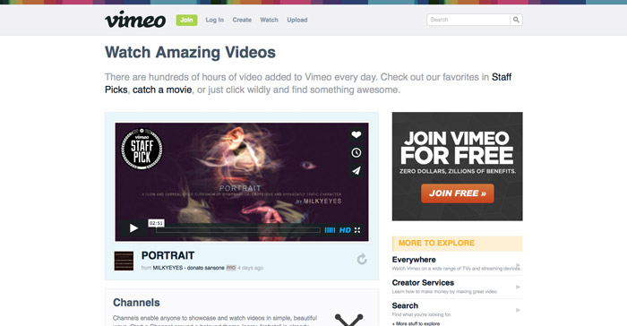 Vimeo Screenshot - Vimeo vs Youtube